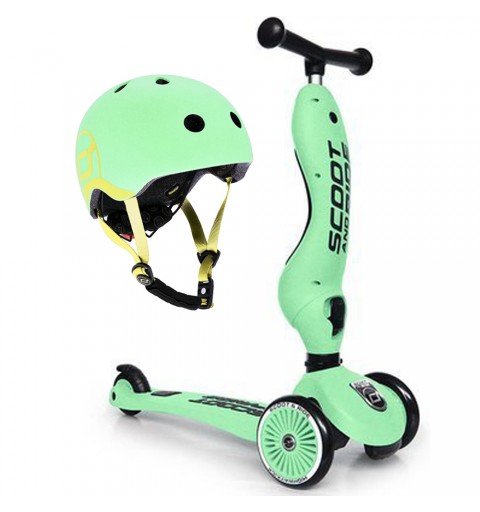 Scoot and Ride Highwaykick 1 - 2w1 Jeździk / Hulajnoga 1-5 Lat zestaw z kaskiem XXS | Kiwi